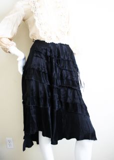 Avant Garde Comme Des Garcons Tao Asymmetrical Tiered Blk Skirt S 