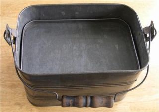 Vintage Lisk Tin 4 Piece Miners / Railroad Lunch Box W / Lid / Cup and 