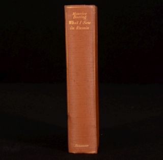 1927 What I Saw In RUSSIA Maurice Baring Travel First Edition