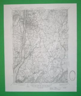 Poughkeepsie Marlboro Beacon New York 1936 Topo Map