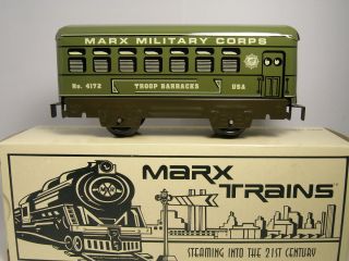 NEW Marx Train ARMY BARRACKS CAR NO 4172 O Scale