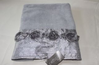 description croscill home rosie embellished 1 bath towel silver brand 