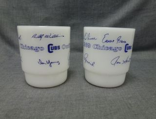   1969 Chicago Cubs Baseball Signed Mug White Glass C Handle Cup