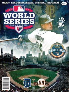 2012 World Series Program Official MLB Team Specific Detroit Tigers 