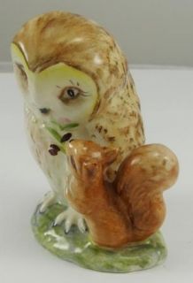 Beatrix Potter Figurine Old Mr Brown Owl Squirrel BP 2