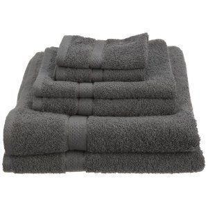 Soft 6 Pc Piece Bath Hand Towel Set Gray 100% Luxury 725gm Egyptian 