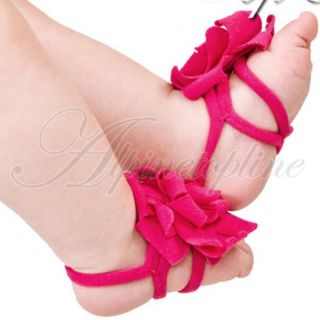 Lovely Baby Infant Toddler Boy Girls Pram Flower Belt Feet Shoes Posh 