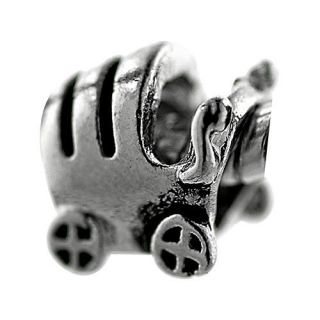 Pugster Baby Carriage Silver Tone European Charm Bead for Bracelet Z69 