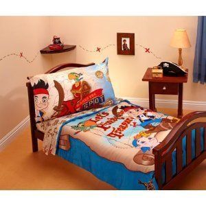 JAKE AND THE NEVERLAND PIRATES Toddler Bedding Comforter Sheet Set 