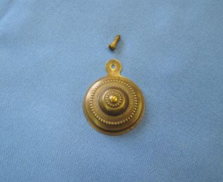 Antique Bed Bolt Cover Solid Stamped Brass New Old Stock 1