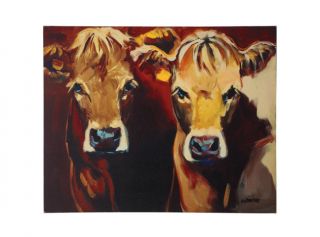 Ballard Designs Horchow Limousin Cow Picture Painting Ranch Western 