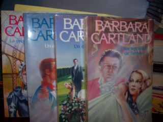 Lot of 4 Barbara Cartland Books in French
