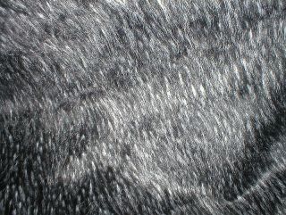Hand Made Black Gray White Faux Fur 60 x 80 Queen Throw