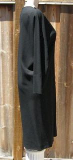 Vintage 80s Jean Muir Black Wool Dress UK8 US6