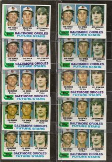 1982 Topps Baseball 21 CAL RIPKEN 30 CARD ROOKIE LOT NrMt Mt 