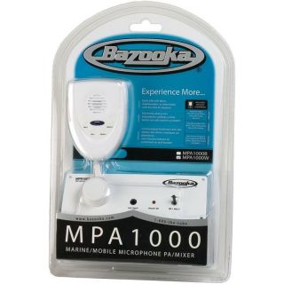 Bazooka MPA1000W Marine Audio White PA Microphone Mixer