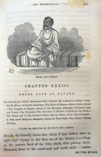 1856 Bayard Taylor Signed Journey to Central Africa Egypt White Nile 