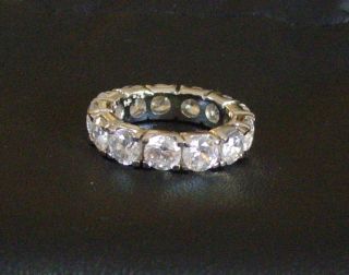 BELLA LUCE STERLING SILVER CUBIC ZIRCONIA ETERNITY RING BAND