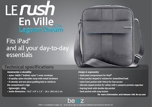 The LE rush En Ville is made from lightweight, high quality ballistic 