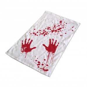 Blood Bath Hand Towel Novelty Dish Cloth Tea Towel Halloween Gifts 