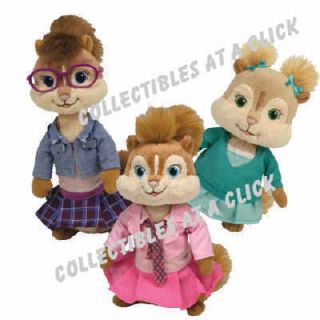   Chipmunks Girls Chipettes Beanie Babies Set of 3 New with Tags