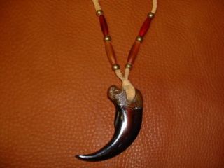 Synthetic Resin Grizzly Brown Bear Claw necklace Kodiak Taxidermy