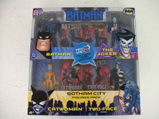 Batman Gotham City Figures Pack Batman Joker Catwoman and Two Face 