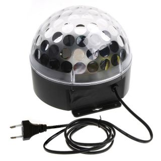 LED RGB Crystal Magic Ball Effect Light Disco DJ Stage Lighting Voice 