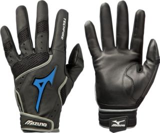 Mizuno Techfire Switch Batting Gloves LEATHER Palm   Black 2XL