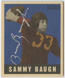Sammy Baugh 1997 Leaf Mini Redskins Auto Autograph 1948