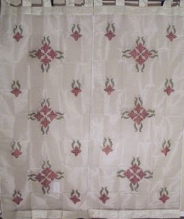   Window Curtains 2 Living Room India Embroidery Sheer Panel 90in