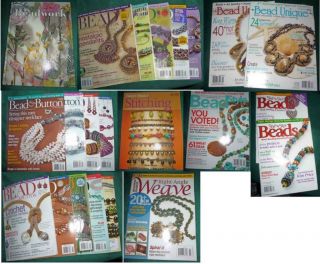 Large Lot Beading Books Bead Button back issues other Beading 