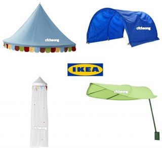 IKEA Children Bed Canopy Tent 4 Styles Mysig Lova Fabler Kura Kids 