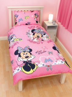 Minnie Mouse   Childrens Shopaholic Single Bedding Set   BNIP