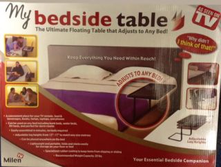 Portable Bedside Adjustable Folding Table Reading Laptop Dinner Lamps 