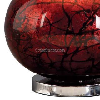 Modern Abstract Contemporary Bedside Table Lamp Red