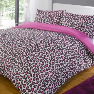 leopard duvet cover set pink double skip to description