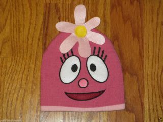 NWT Girls YO GABBA GABBA Pink Winter Knit Hat Cap Outfit FOOFA ONE 