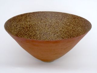 Mary Roehm Studio Pottery Wood Fired Large Thin Bowl