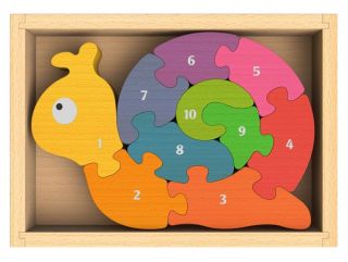 NEW Begin Again Number Snail Puzzle Eco Friendly Educational Ages 3 