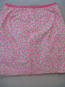 Lilly Pulitzer Ladies Size 4 Pineapple Passion Skirt Pink with 