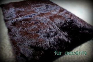 Bear Skin Area Rug Rectangular Faux Fur Accent Rectangle Sheepskin 