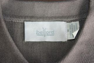 Belford Womens Dark Beige Button Down Collar Sweater Size Medium 100 