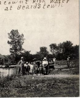 1908 BEARDSTOWN, IL., FLOOD REFUGEES MOVING OUT