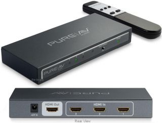 Belkin Pure AV AV24502 HDMI Interface 3 to 1 Video Switch with Remote 