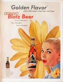 1954 Milwaukee Blatz Beer Vintage Ad