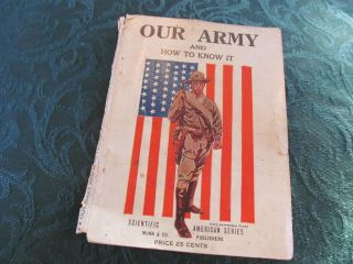1918 OUR ARMY OUR NAVY AND HOW TO USE IT REVERSE BOOK 4 99 NR WWl OLD 
