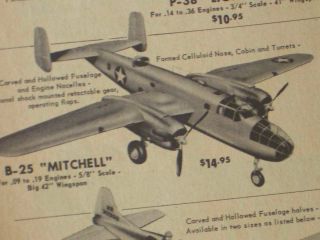 Berkeley B25 Michell U Control Rare Vintage Model Airplane Kit Scale C 