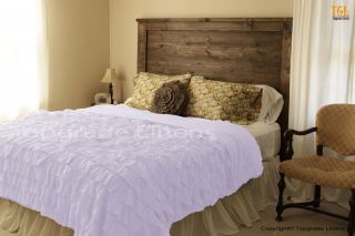   Cotton Waterfall Ruffle Duvet Cover 1000TC Full/Queen   Lavender