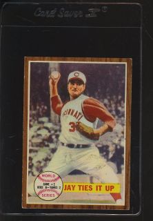 1962 Topps 233 World Series Game 2 VGEX Wax Stain Front Centered 25344 